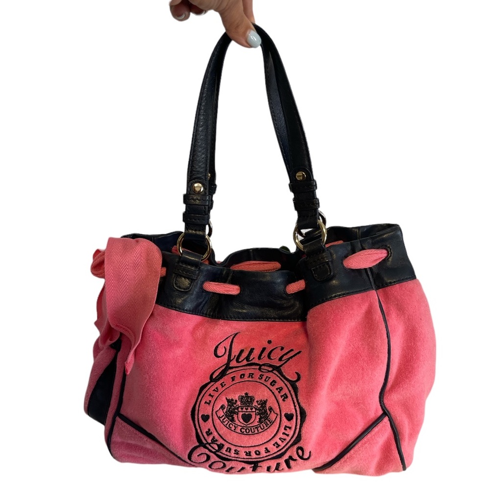 Vintage Y2K Juicy Couture terry cloth Barbie pink tote bag!! Amazing!!